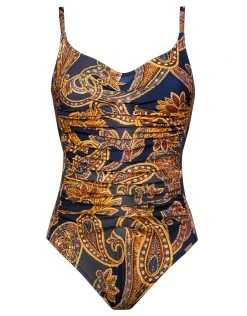 MARYAN MEHLHORN Memory Ruched Underwired Swimsuit - Sunset Navy
