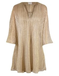 MARYAN MEHLHORN Metallic Tunic - Gold