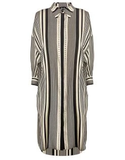 MARYAN MEHLHORN Pirates Buttoned Shirt Dress - Stripe