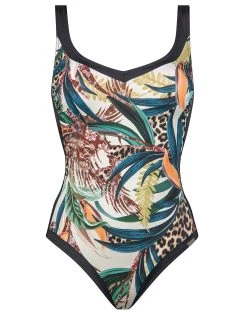 Charmline Wild Swing Swimsuit - Botanical Leo