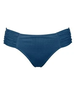Watercult Summer Solids Ruched Side Bikini Bottom - Indian Ink