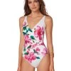ROIDAL Valeria Wrap Front Swimsuit - Floral