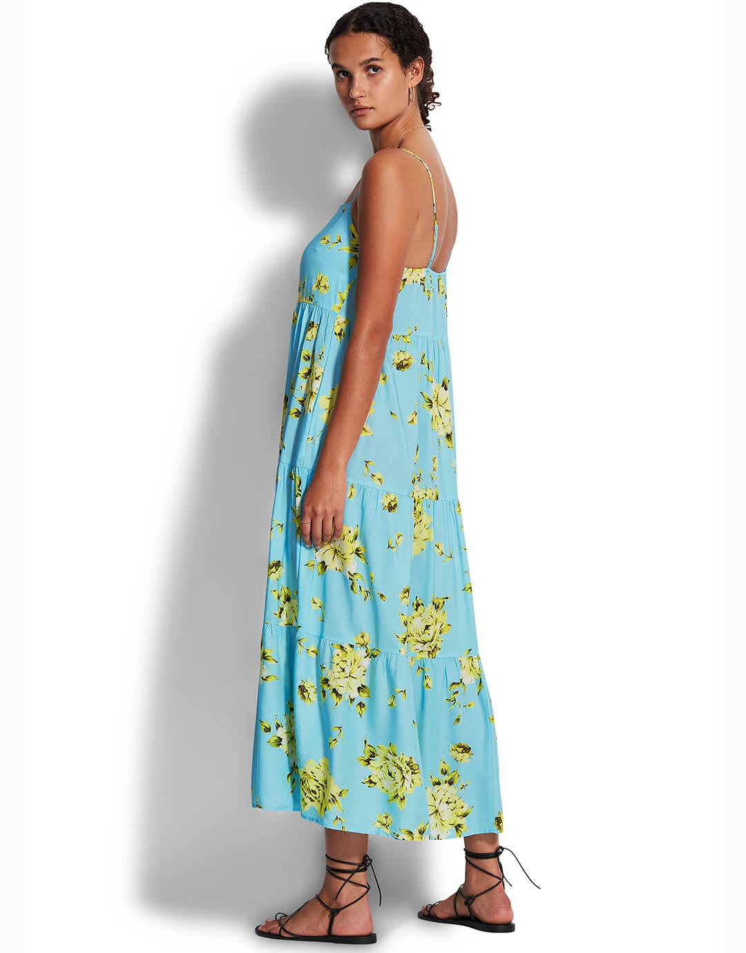 Seafolly Full Bloom Tier Dress - Sky 3 Seafolly Full Bloom Tier Dress - Sky - Image 3