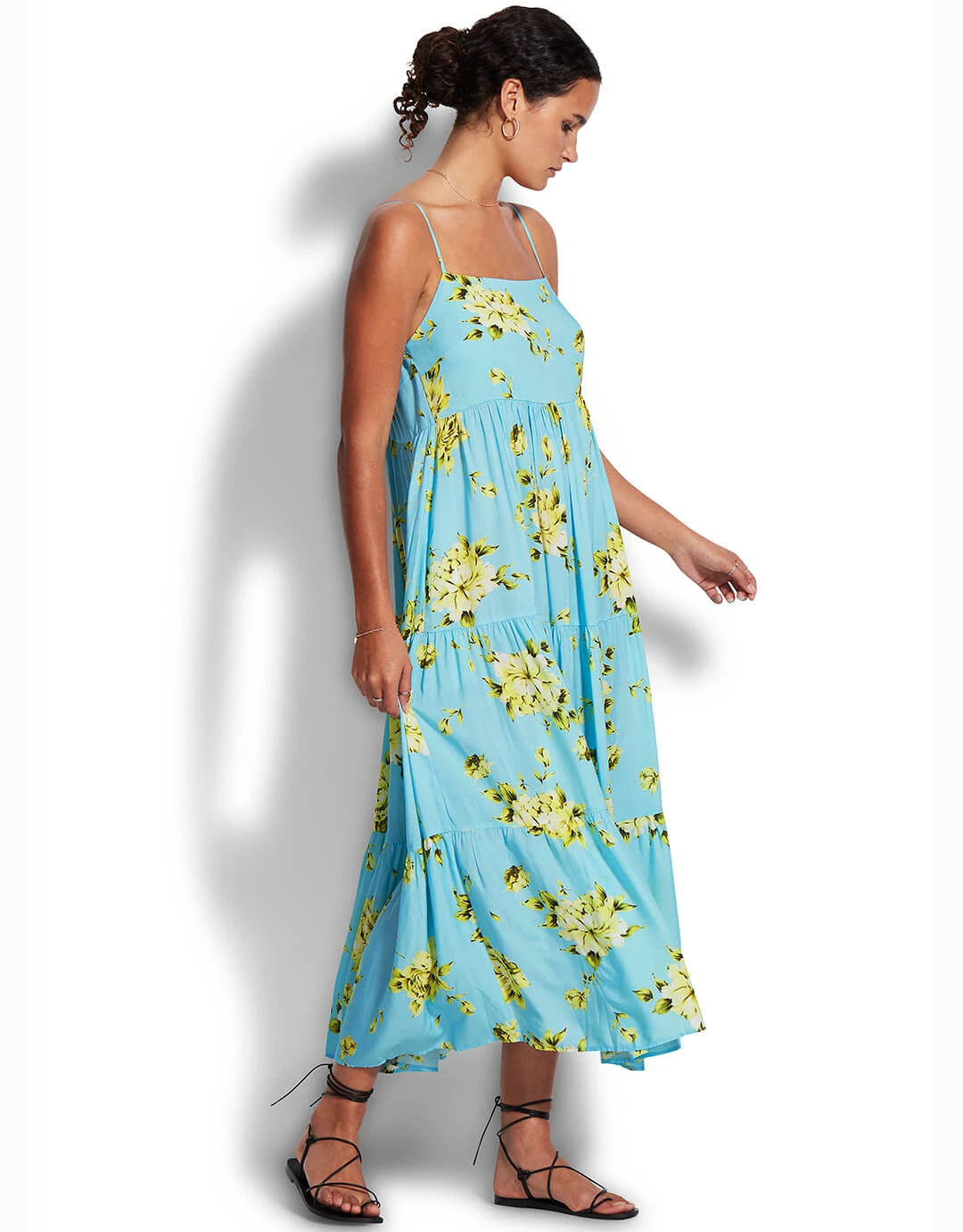 Seafolly Full Bloom Tier Dress - Sky 2 Seafolly Full Bloom Tier Dress - Sky - Image 2