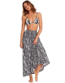 Seafolly Zahara Dress Skirt - Black And White -Pitusa Shop 54745 DR Black 10
