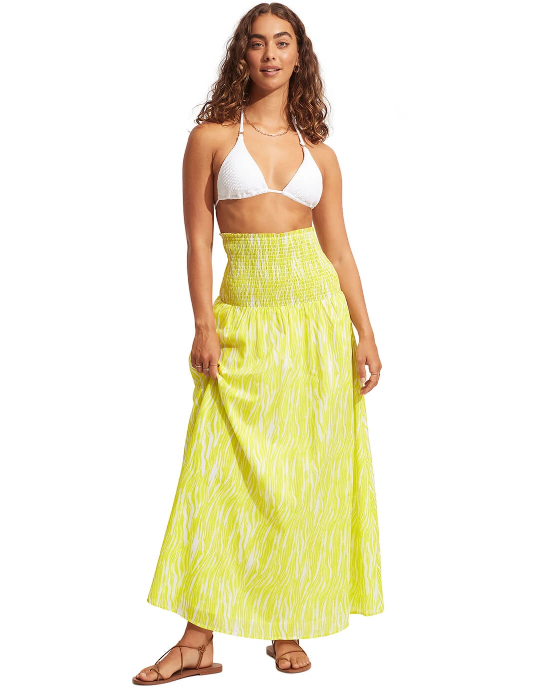 Seafolly Zahara Dress Skirt - Celery 2 Seafolly Zahara Dress Skirt - Celery - Image 2