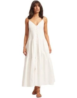 Seafolly Poplin Maxi Dress - White