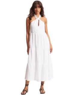 Seafolly Halter Neck Dress - White