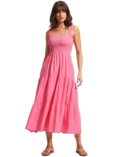 Seafolly Faithful Midi Dress - Pink