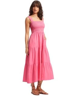 Seafolly Faithful Midi Dress - Pink -Pitusa Shop 54865 DR Pink 2