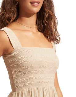 Seafolly Faithful Mini Dress - Natural -Pitusa Shop 54866 DR Natural 4