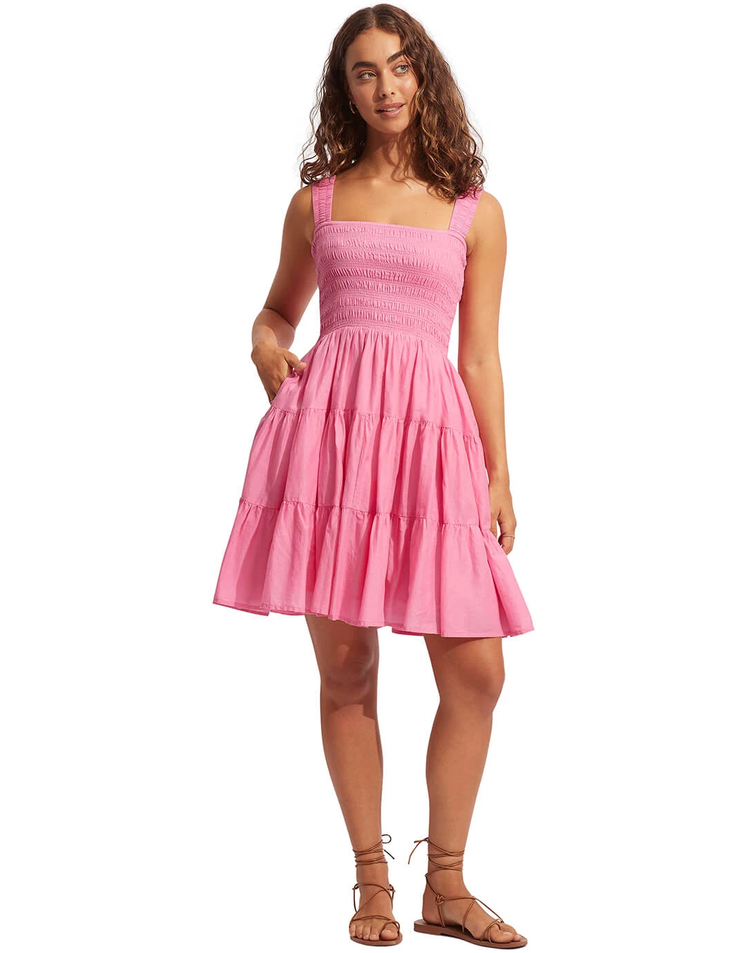 Seafolly Faithful Mini Dress - Pink 1 Seafolly Faithful Mini Dress - Pink