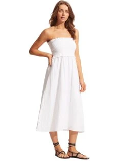 Seafolly Caspian Strapless Dress/Skirt - White -Pitusa Shop 54880 DR White 1600