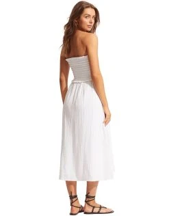 Seafolly Caspian Strapless Dress/Skirt - White -Pitusa Shop 54880 DR White 1605