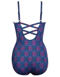 Miraclesuit Danube Bleu Captivate Swimsuit - Blue -Pitusa Shop 6536350 Danube Bleu Captivate Back MLT BACK