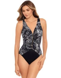 Miraclesuit Lux Lynx Charmer Swimsuit - Black