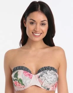 Ted Baker Palace Gardens Moulded Bikini Top - Grey