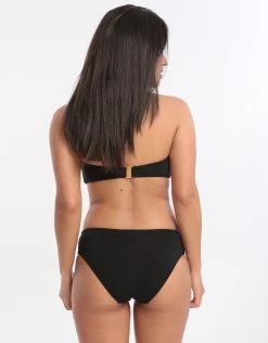 Jetset Gathered Side Bikini Bottom - Black -Pitusa Shop 74743 Jets 2