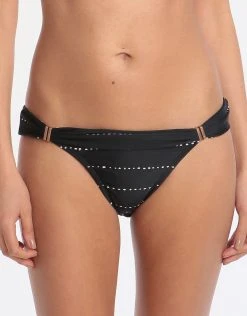 ViX Stripe Dot Bia Tube Full Bikini Bottom - Black