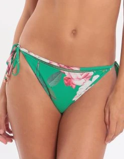 Ted Baker Iguazu Laddered Tie Side Bikini Bottom - Tropical Green