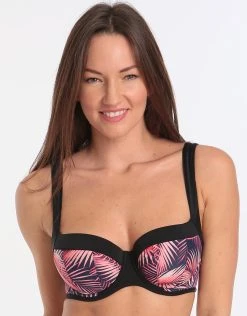 Panache Aspen Padded Balconnet Bikini Top - Palm Print