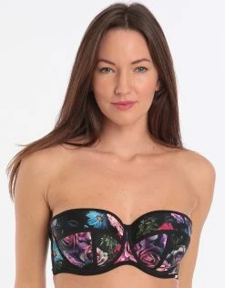 Panache Jolee Padded Bandeau Bikini Top - Floral