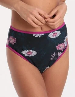 Ted Baker Wonderland High Waisted Bikini Bottom - Dark Green