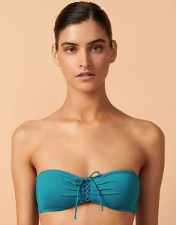Paolita Core Zahra Bandeau Bikini Top - Teal