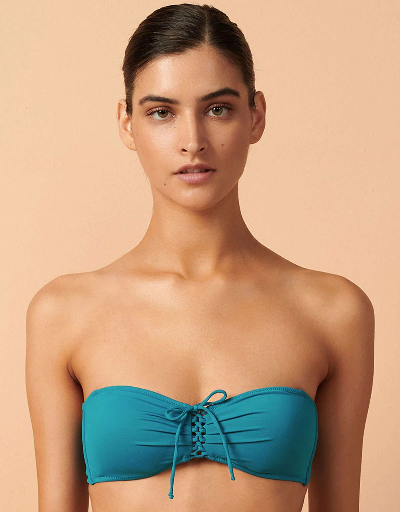 Paolita Core Zahra Bandeau Bikini Top - Teal 1 Paolita Core Zahra Bandeau Bikini Top - Teal