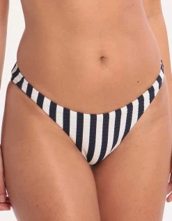 Watercult Seafarer Rib Bikini Bottom - White Navy