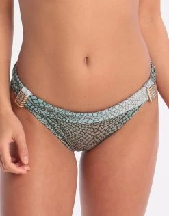 WEST SEVENTY NINE Mamba Banded Bikini Bottom - Green