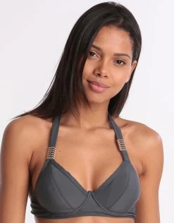 WEST SEVENTY NINE Cup Fitting Bikini Top - Anthracite