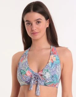 Moontide Morocco Reversible Lacing Bikini Top - Multi