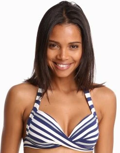Jets Vista 50s Moulded Bikini Top - Blue/White
