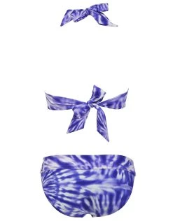 Seafolly Beach Break Twisted Soft Cup Halter Bikini Top - Dazzling Blue -Pitusa Shop 80197 2 SEAFOLLY BEACH BREAK TWISTED SOFT CUP HALTER BLUE BACK