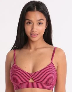 Seafolly Go Overboard Bralette Bikini Top - Pink