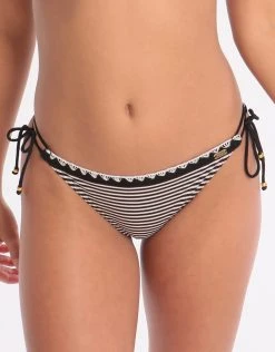 Banana Moon Basichic Stora Tie Bikini Bottom - Black Stripe
