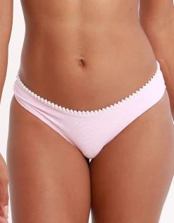 Heidi Klein Amelia Island Pom Pom Hipster Bikini Bottom - Light Pink