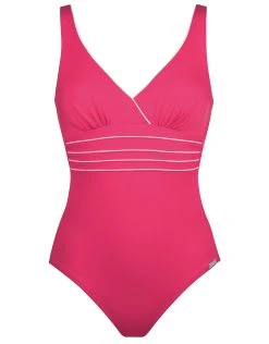 Charmline Pure Lines Swimsuit - Pink White