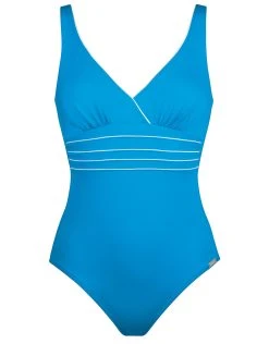 Charmline Parrot Bay Swimsuit - Aqua White