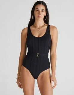 Aqua Blu Raven Nicola D/DD One Piece Swimsuit - Black