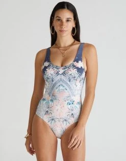 Aqua Blu Indianic Michelle DD/E Cup One Piece Swimsuit - Floral