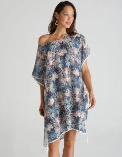 Aqua Blu Indianic Kaftan - Floral