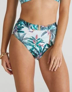 Aqua Blu Muse Marilyn High Waist Bikini Pant - Multi