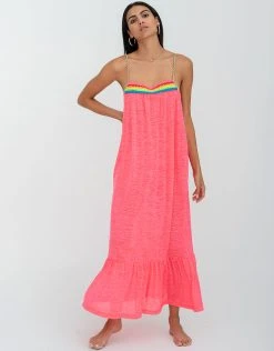 Pitusa Braided Low Back Dress - Hot Pink