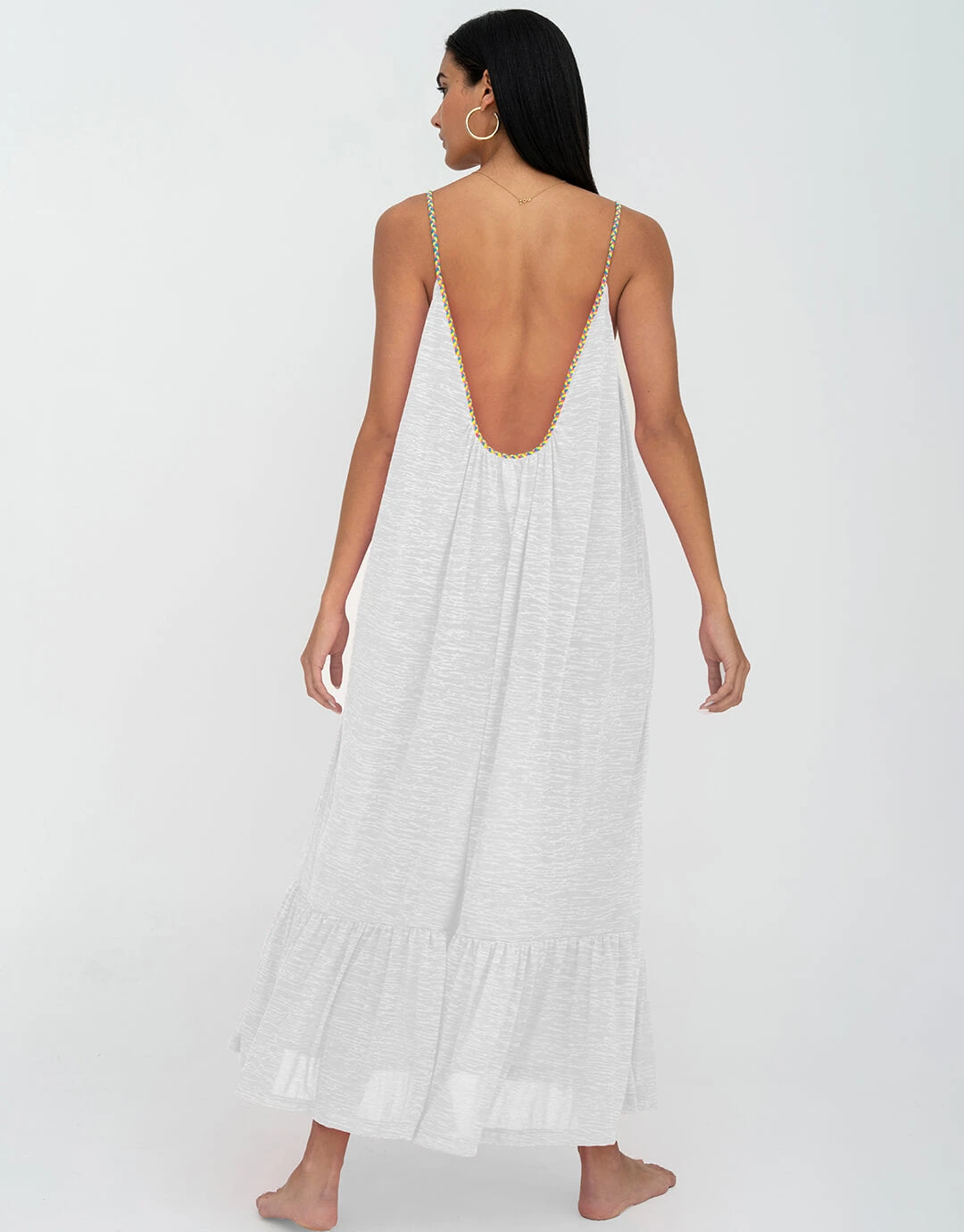 Pitusa Braided Low Back Dress - White 2 Pitusa Braided Low Back Dress - White - Image 2