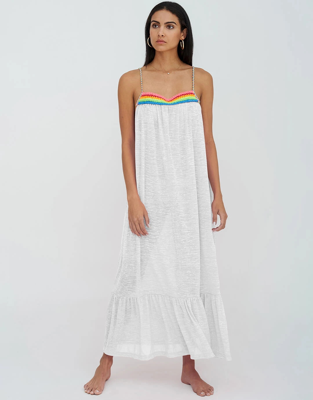 Pitusa Braided Low Back Dress - White 1 Pitusa Braided Low Back Dress - White