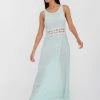 Pitusa Contrast Braid Cut Out Dress - Aqua