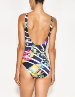 Charmline Flower Glow Swimsuit - Maritim Neon 5 Charmline Flower Glow Swimsuit - Maritim Neon -Pitusa Shop CHARM Flower OP BACK