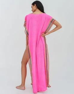 Pitusa Crinkle Maxi Kaftan - Hot Pink -Pitusa Shop COS HP 2